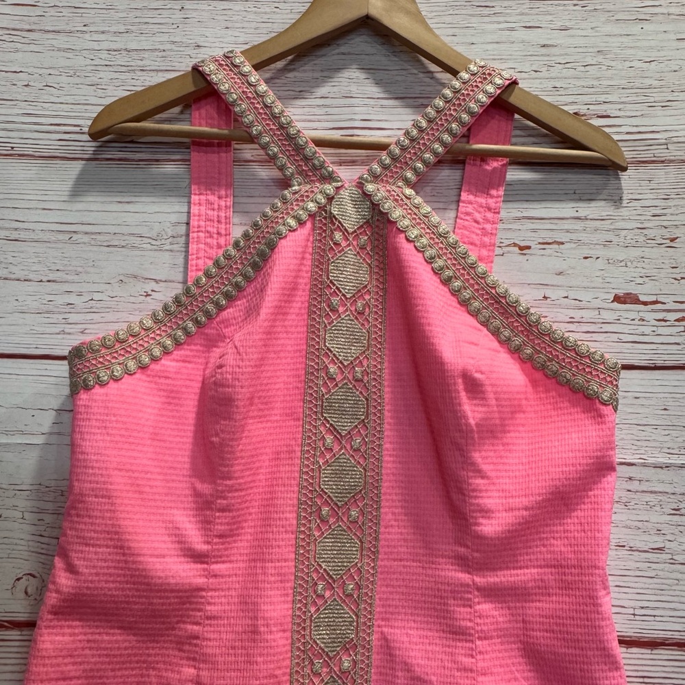 Lilly Pulitzer Ena Stretch Shift Dress in Capri Coral Sz 10 - Picture 6 of 14